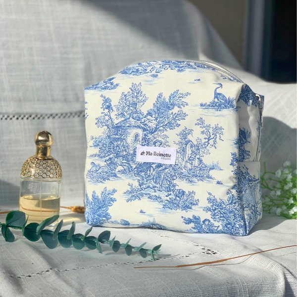 Trousse de Toilette - Toile de Jouy