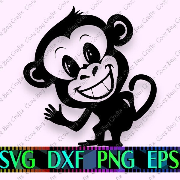 Monkey SVG DXF EPS Png Download, Printable, cuttable, editable Vector, Ready for cricut & silhouette  | Clip Art | Design