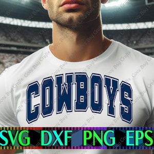 Cowboys Football Design SVG-PNG-EPS-DxF Download, Printable, editable Vector, Laser, sublimation, cutting