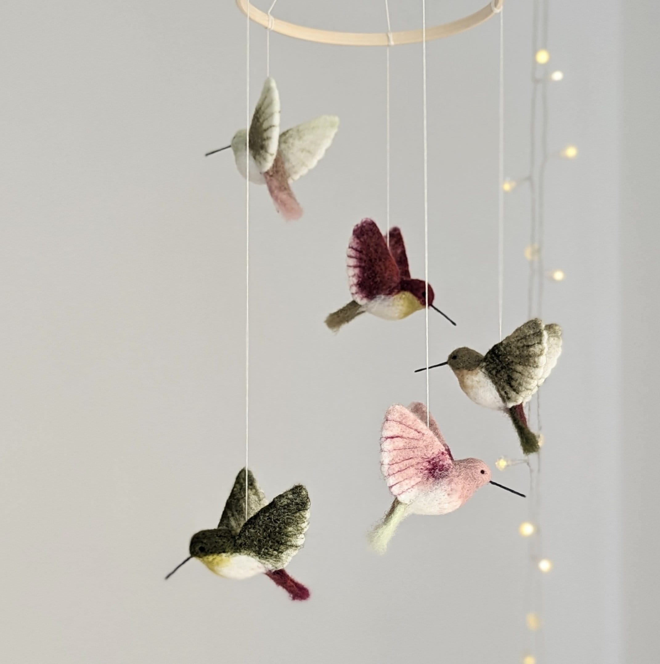 Hummingbirds Baby Mobile Girl Flying Bird Baby Mobile For Nursery Bird Theme Baby Shower Gift For Pregnant Bird Gift For Hummingbird Lover