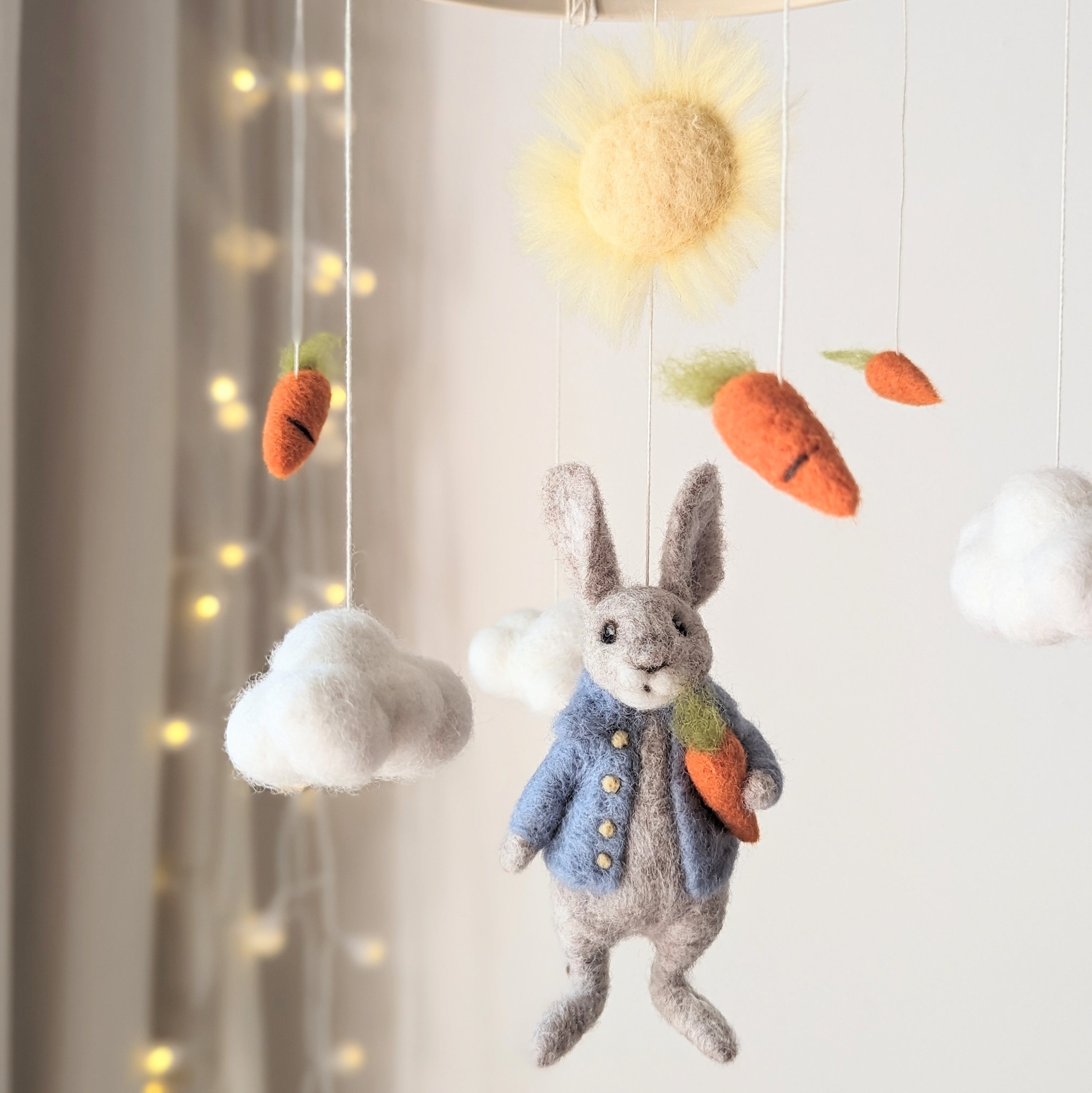 Needle Felted Peter, Peter Rabbit Nursery, Rabbit Baby Shower, Peter ...