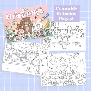 printable COLORING PAGES "the little ones" by my.tiny.illustrations - digital download