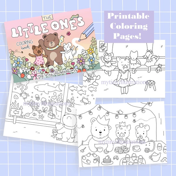 ausdruckbare AUSMALSEITEN  "the little ones" von my.tiny.illustrations - digitaler Download