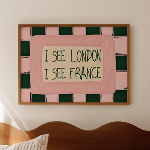 Funny Bathroom Print: I See London I See France, Quirky Retro Decor Digital Download, Horizontal
Vintage "I See London I See France" Print: Green Striped Bathroom Decor
textured checkered pink wall art oil painting
 Cheeky Bathroom Decor | Printable Wall Art
Funny Bathroom Print – I See London I See France Poster – Cheeky Toilet Wall Art for Guest Bathroom or Powder Room Decor
Handwritten Girly Restroom Art, Digital Download