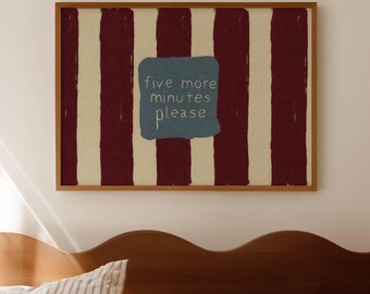 Stay in Bed Print Horizontal, Goodnight Poster, Bedroom Wall Art