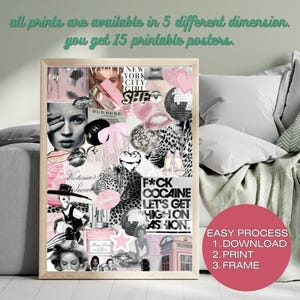 cosmopolitan poster
lana del ray poster
new york poster
breakfast at tiffanys print
audrey hepburn print
pink aesthetic
pink decor print
pink wall art
fashion themed print
fashion theme collage
fashion lover gift
