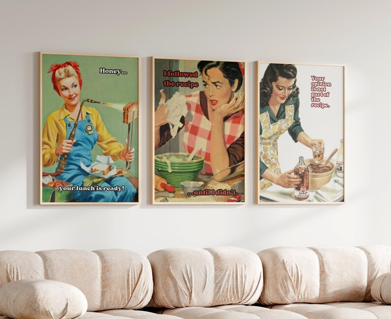 recipe quote
baking print
baker poster
housewife print
kitchen poster
humorous quote print
retro kitchen decor
pin up poster
60s woman print
homorous quote poster
i followed the recipe until i didnt
your opinion is not part of the recipe
lunch print