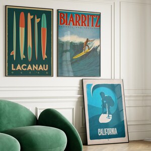 ocean waves poster
surf art print
inspiring surfing scene wall art
biarritz surf poster
california surf poster
lacanau poster
lacanau ocean poster