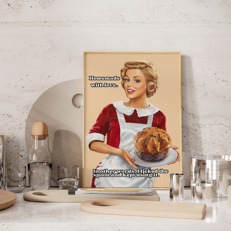 bad cook 
cook gift
chef gift
chef poster
homemade with love
baking poster
baking because murder is wrong
hostess gift