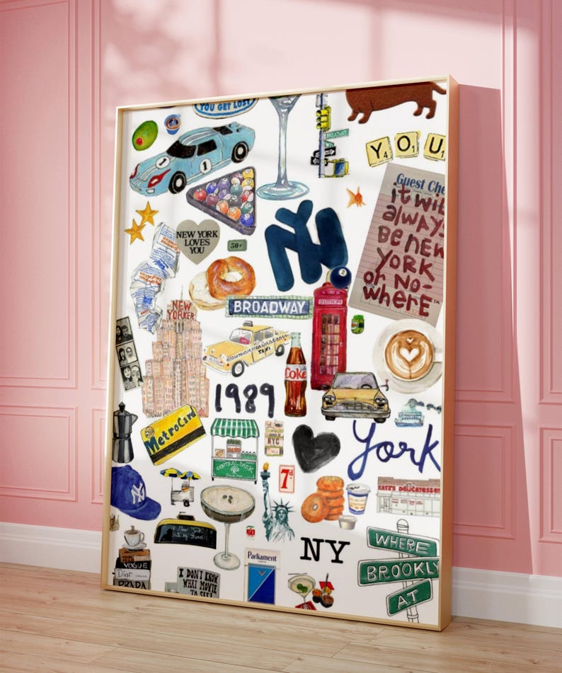 New York collage poster
moodboard
moodboard poster
pinterest shuffle
collage art
magazine collage
visual board
vision board
New York shuffle art
New York poster
NY poster
guest check poster
Y2K poster
90s aesthetic poster
NY Yankees
Broadway poster
new york
broadway poster
hand drawn print
it will always be new york or nowhere
new yorker 
new yorker print
yankees 
yankees print
brooklyn
brooklyn poster
NYU 
NYU poster