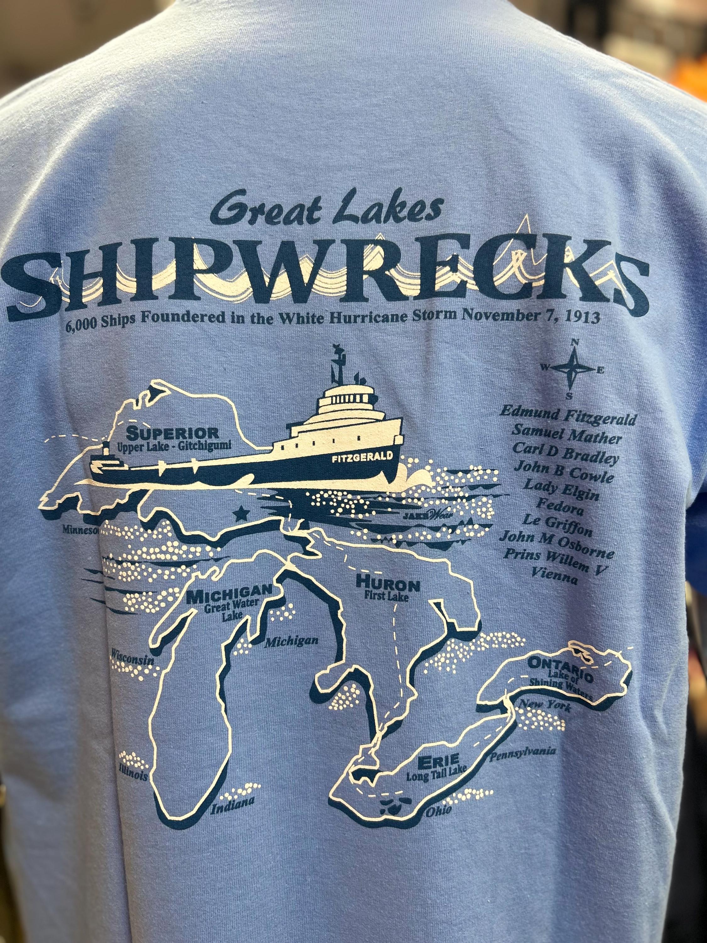 Great Lakes Shipwrecks T-shirt – Maritime History, Edmund