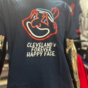 Cleveland&#39;s Forever Happy Face Short Sleeve T Shirt Cleveland Guardians T Shirt Gift Cleveland Indians T Shirt Gift Cleveland Guards T Shirt