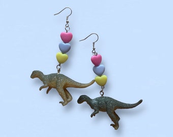 dinosaur earrings!!!
