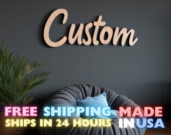 Custom Name Sign | Your Design File | Fast Turnaround & FREE Express Shipping