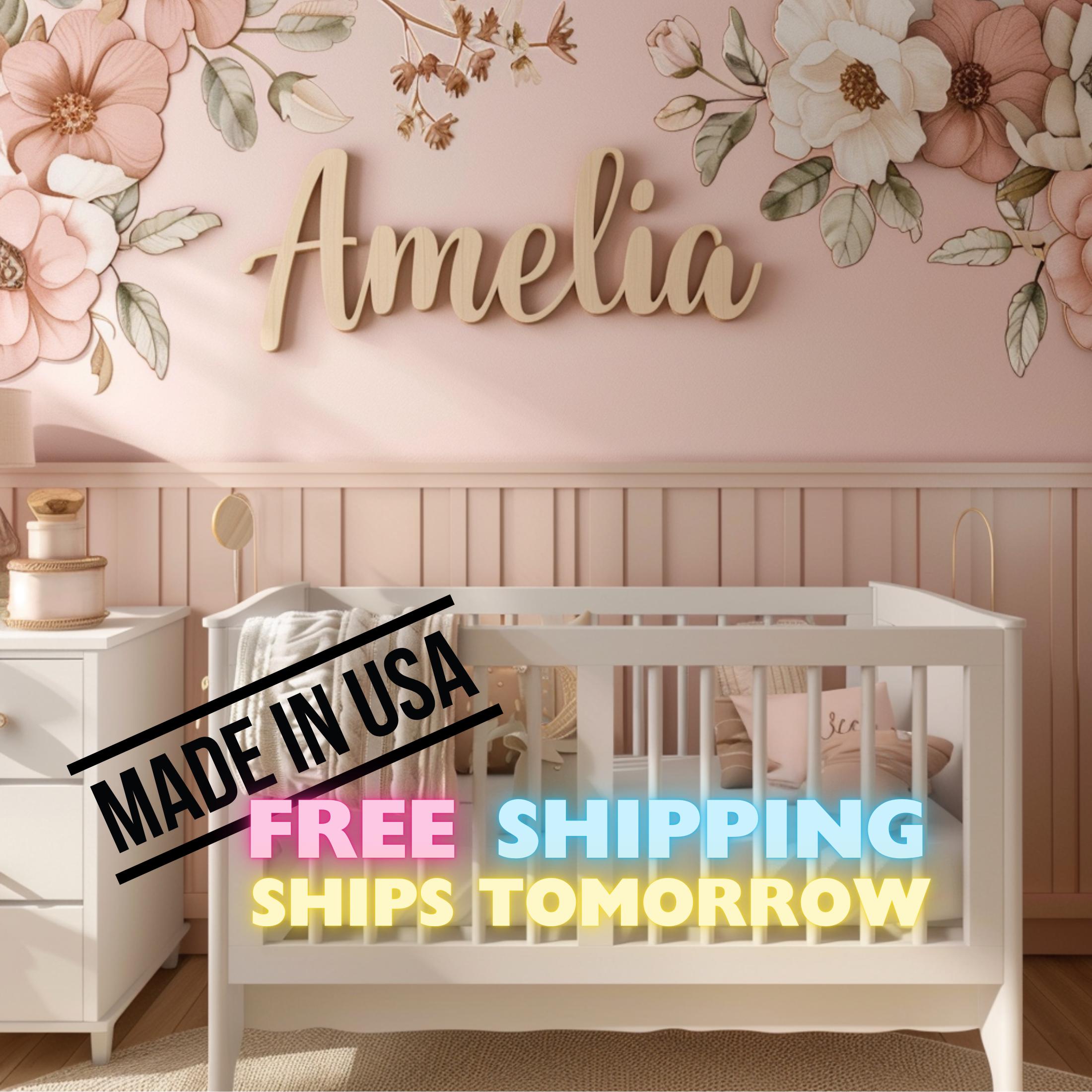 Wooden Name Sign for Nursery | Custom Wall Letters | Personalized Home Decor | Kids Room Art | Boy Girl Baby Shower Gift | Family Decor