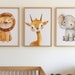 Safari Animal Nursery Wall Art Set of 3, Safari Animal Prints, Jungle ...
