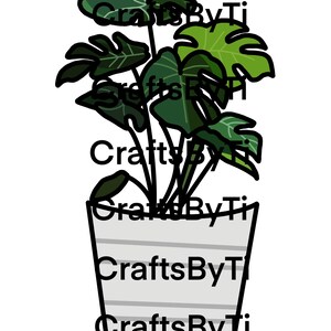 Digitaler Monstera Pflanzendruck