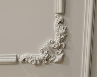 plaster corner, classic French style stucco rose ,carving