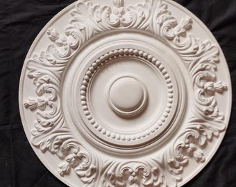 19 inches  medallion, can also be used on the walls classic style.for modern home decor