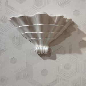 Shell Plaster, Wall Sconce - Vintage Inspired Lighting,the lighting device is included image 6