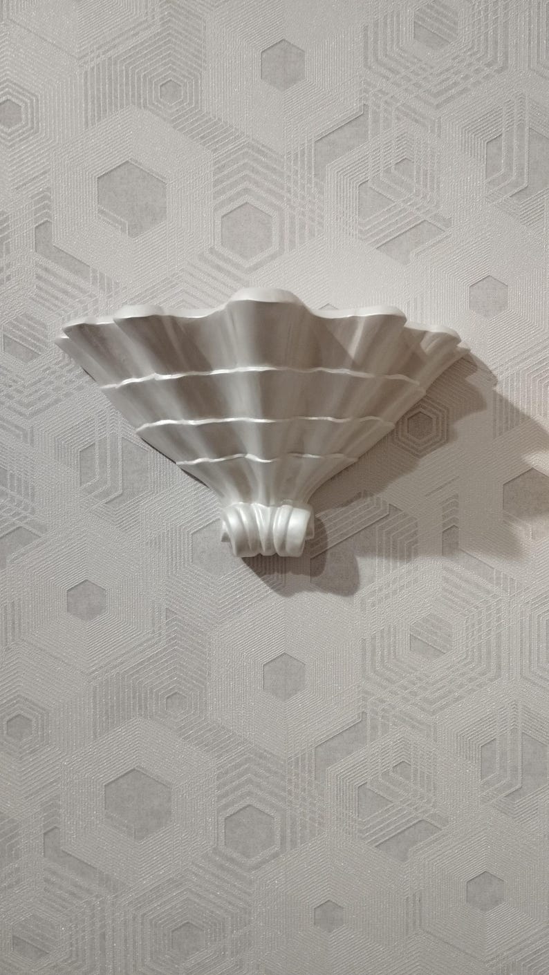 Shell Plaster, Wall Sconce - Vintage Inspired Lighting,the lighting device is included image 6