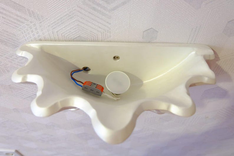 Shell Plaster, Wall Sconce - Vintage Inspired Lighting,the lighting device is included image 7