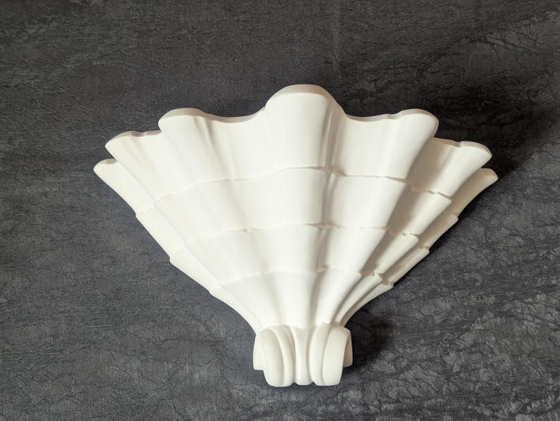 Shell Plaster, Wall Sconce - Vintage Inspired Lighting,the lighting device is included White