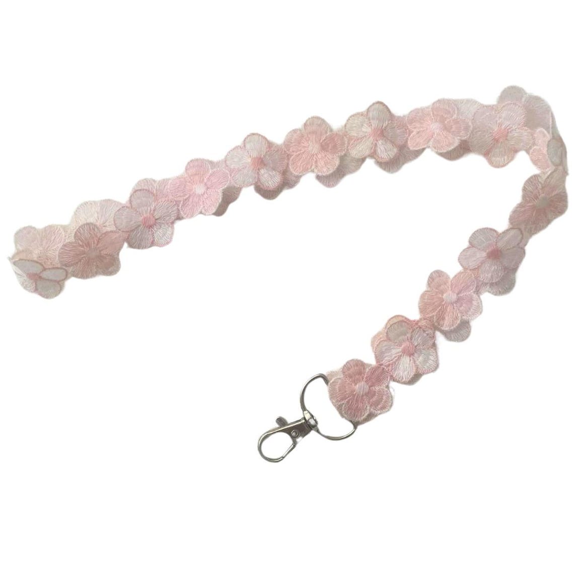 Delicate Pink Flowers Lanyard - Soft and Pretty - Etsy