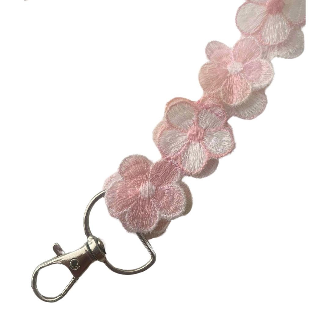 Delicate Pink Flowers Lanyard - Soft and Pretty - Etsy