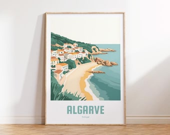 Algarve Poster - Vintage Travel Poster - Portugal Gift - Algarve Wall Art - Vacation Art - Portugal Print
