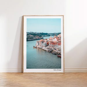 Cartel de Oporto - Fotografía de viajes - Decoración de la sala de estar - Imagen de Oporto - Foto de la ciudad - Imagen de pared vintage - Foto de Portugal