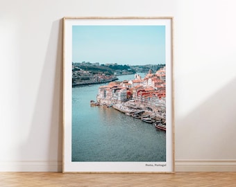 Porto Print - Travel Photography - Living Room Decor - Porto Wall Art - City Picture - Vintage Print - Portugal Photo