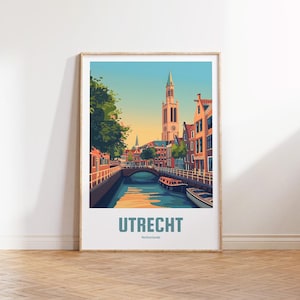 Carteles de Utrecht | Carteles de viajes antiguos | Utrecht retro | Póster de viaje de regalo | Arte mural de Utrecht | Cartel vintage de Utrecht | Cartel de viaje