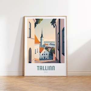 Carteles de Tallin | Carteles de viajes antiguos | Tallin retro | Póster de viaje de regalo | Arte mural de Tallin | Póster vintage de Tallin | Cartel de viaje