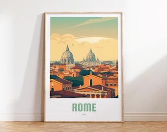 Rome Poster - Vintage Reisposter - Retro Reisposter - Reisposter Cadeau - Rome Wandkunst - Souvenir