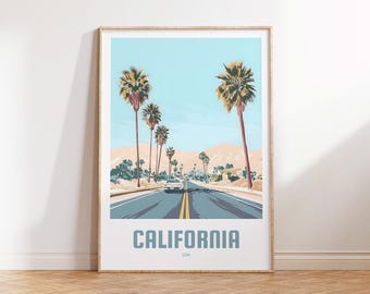 カリフォルニアプリント アメリカン航空旅行ポスター カリフォルニア