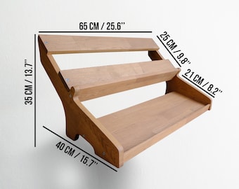 2-tier synth stand for Elektron and desktop synths. Wooden rack for module synth