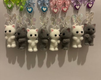 Sylvanian Kitten keychain duo