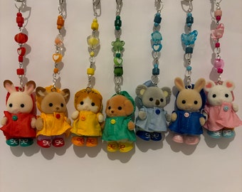 Sylvanian Families Raincoat Baby Keychain