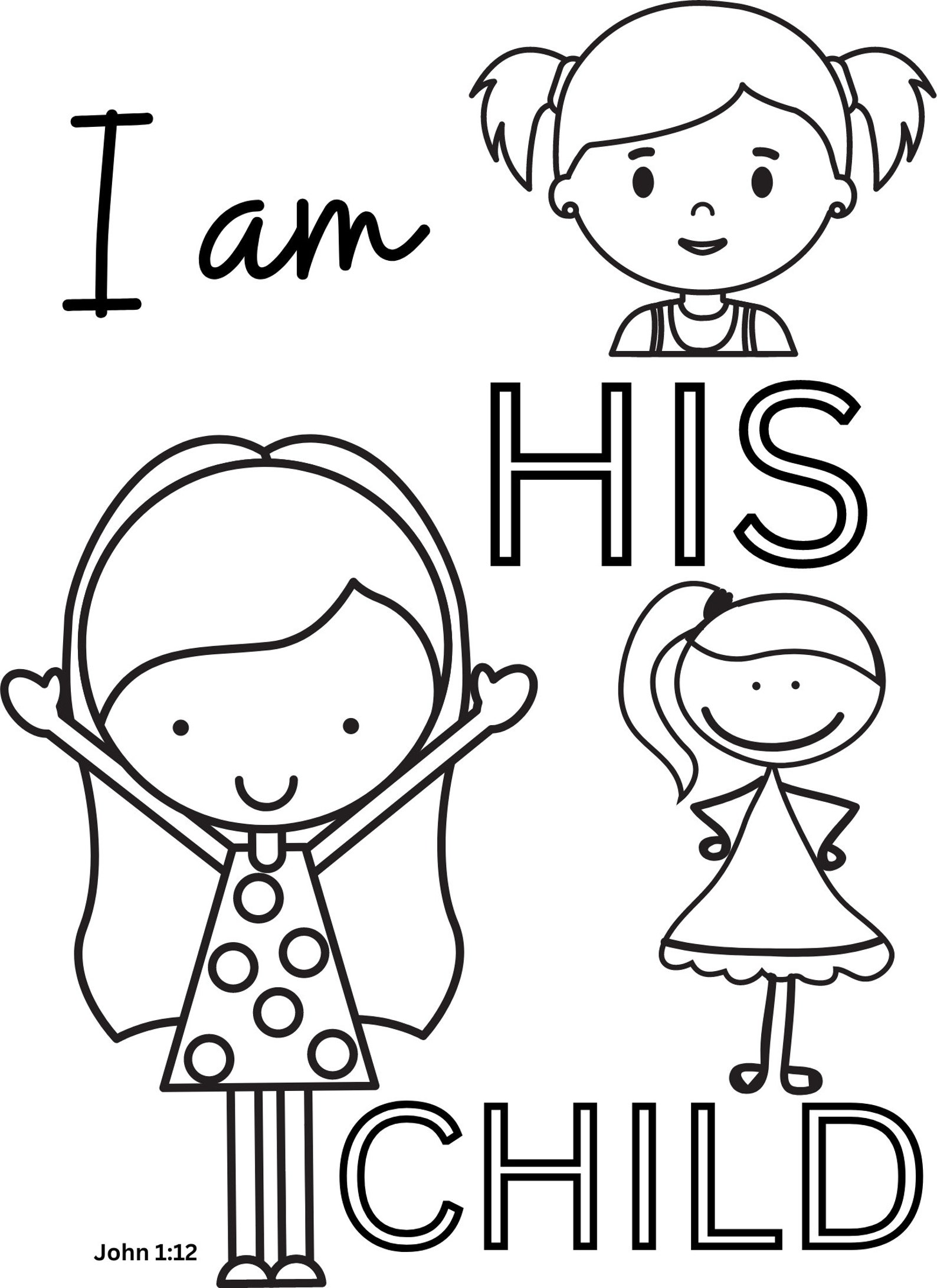 Who I Am in Jesus' Coloring Pages, Christian Coloring Pages, Children's ...