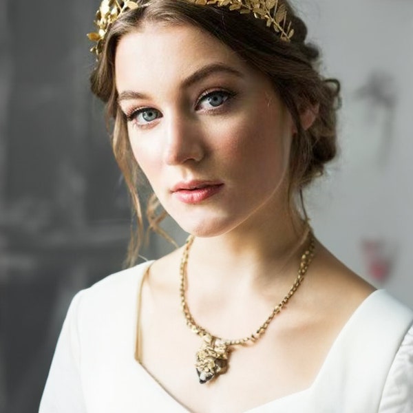 Leaf Crown,Wedding Tiara, Bridal Crown, Gold Crown,Gold leaf headband,Wedding headband