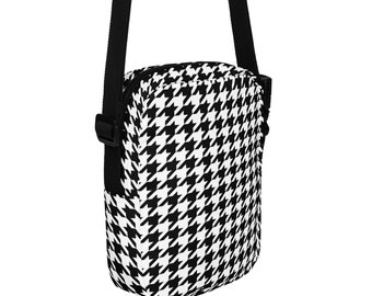 Houndstooth Utility Crossbody Bag