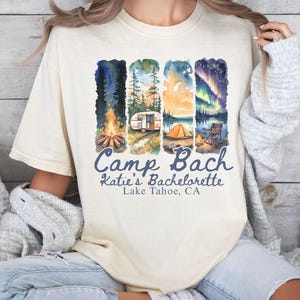 Personalized Comfort Color Camping Bachelorette Shirt, Custom Bachelorette Shirt, Camp Bach Shirt, Bachelorette Shirt, Matching Bride Squad
