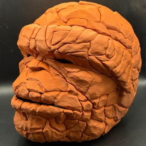 Ben Grimm “The Thing” Mask – 3D Printed Fantastic Four Cosplay Helmet – Rocky Superhero Costume Prop