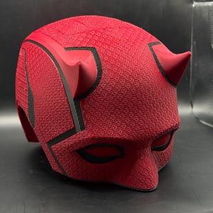 Daredevil Cosplay Mask – 3D Printed Red Helmet | Born Again Series Superhero Prop