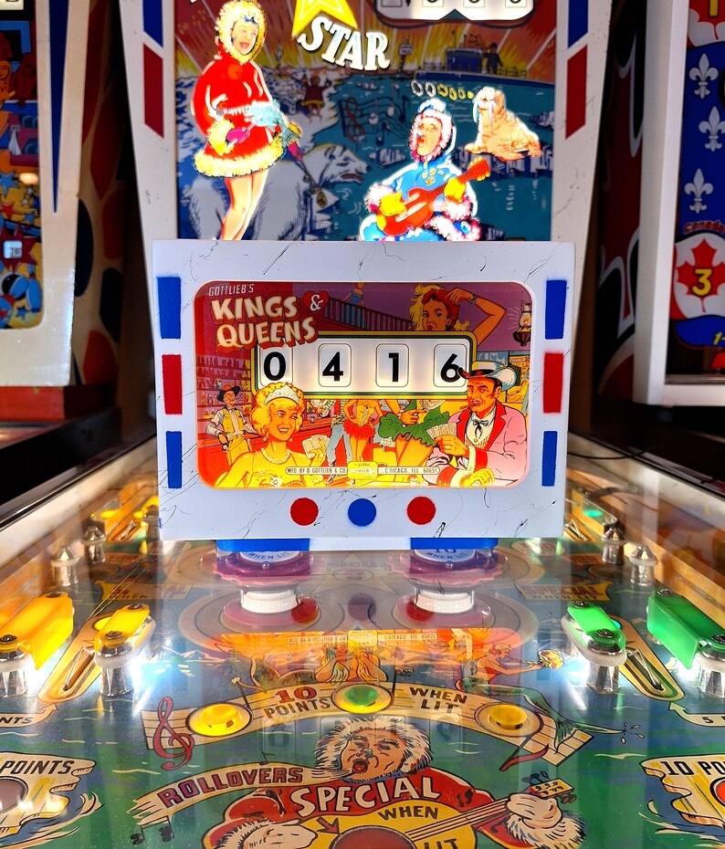 Gottlieb® Kings & Queens Pinball Clock Etsy