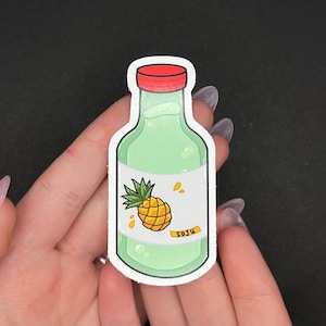 Pineapple Soju Sticker - Kawaii Japanese Food Design
