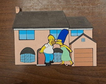 Simpson, Homer and Marge key hanger house laser cutting file. Homer, Marge keychain in .svg, .dxf, .pdf, .sk1, .plt files