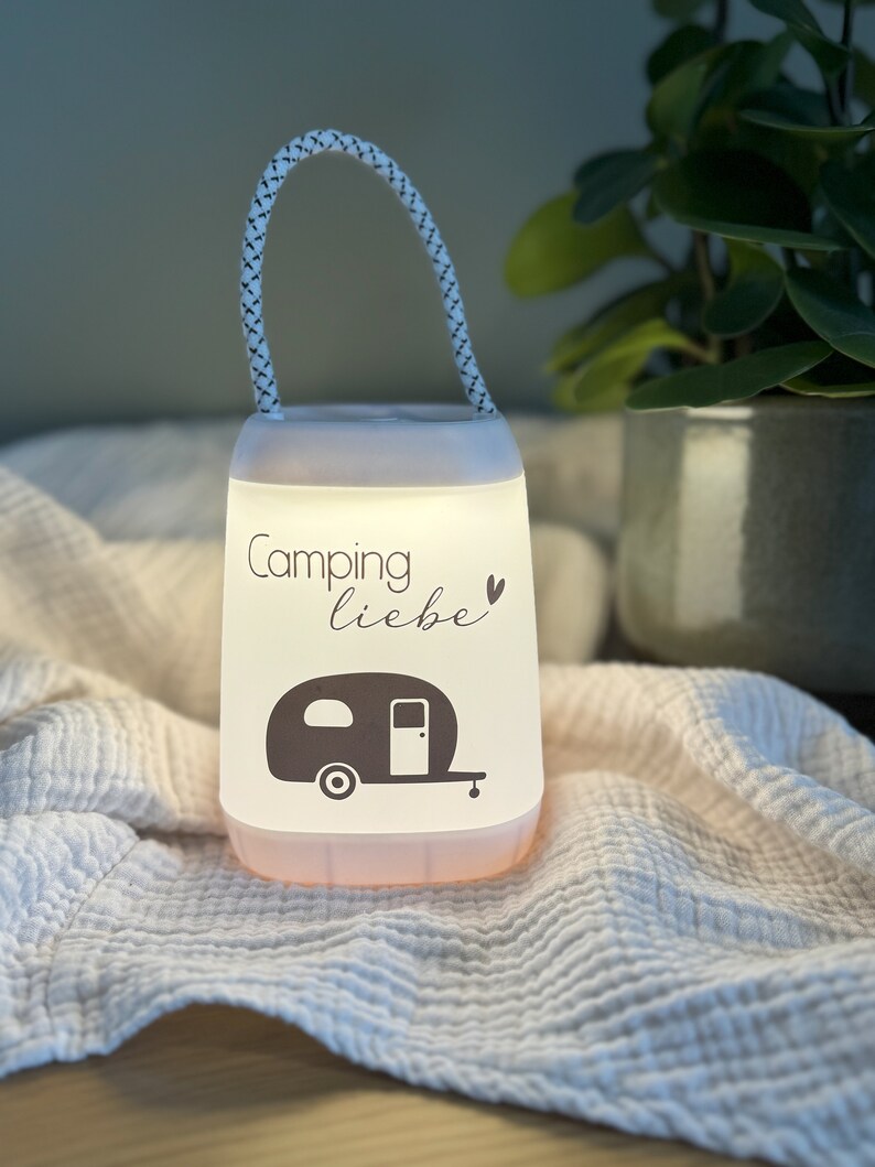 Campingleuchte I Campinglampe I Tischlampe I Camping Deko I Camper I Camping Geschenk Bild 3