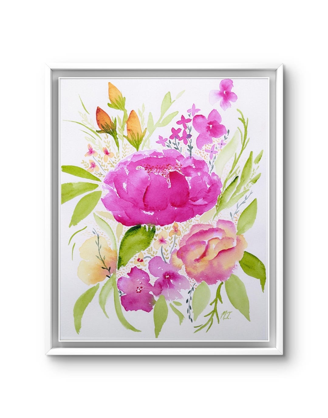 Floral Watercolor Print 8"x10" - Etsy